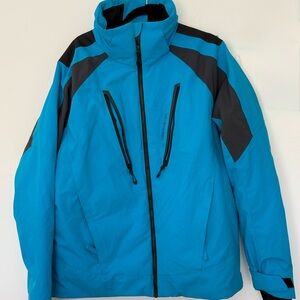 Obermeyer Mens Large Blue Ski Winter Jacket Waterproof Outdoor